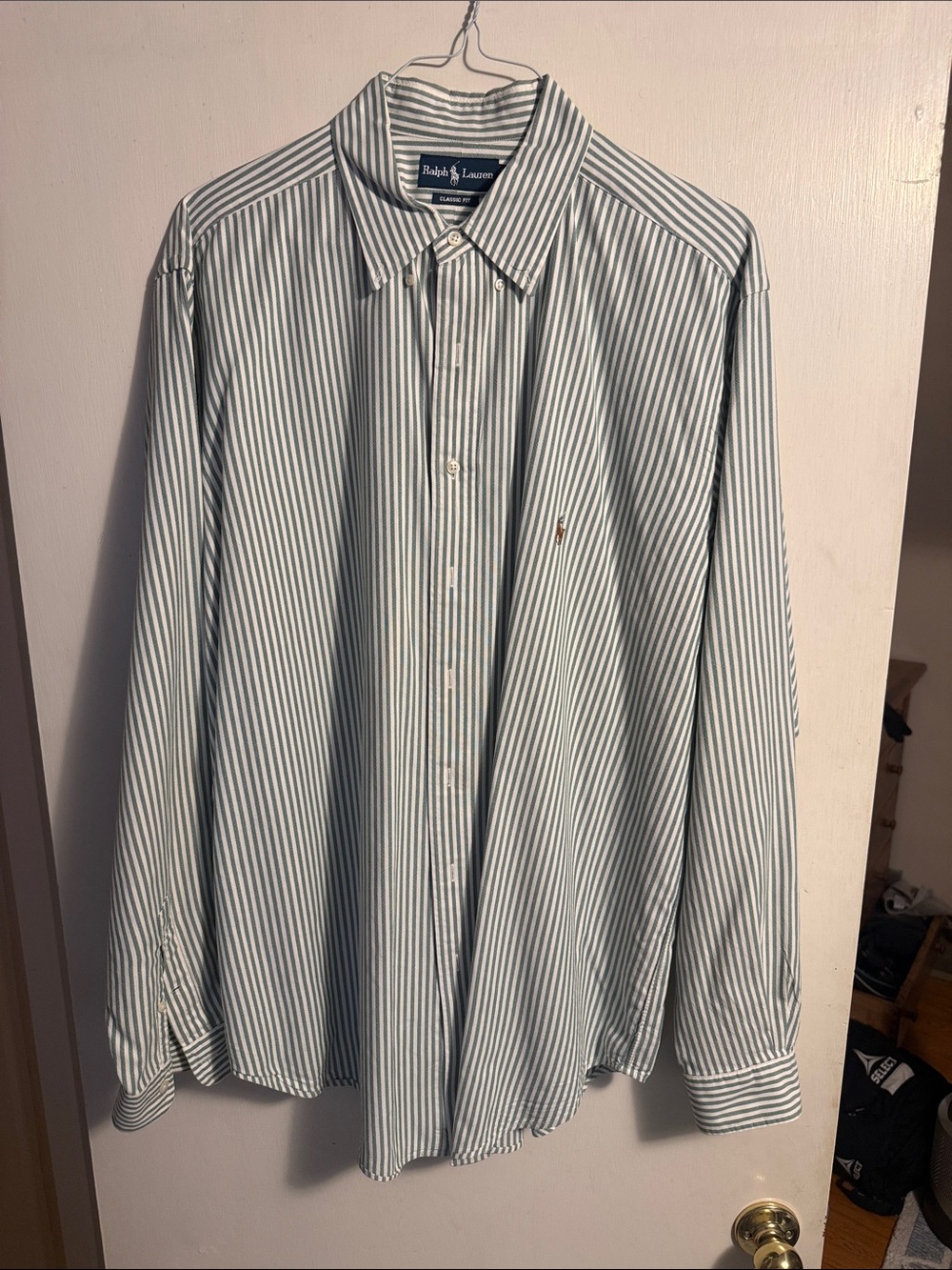 Polo Ralph Lauren green striped button up